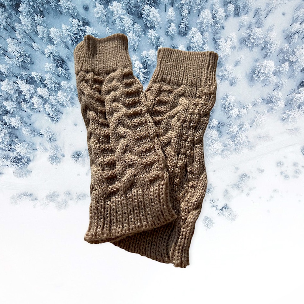 Winter Sweater Type Arm Wrist Hand Warmer Sleeve